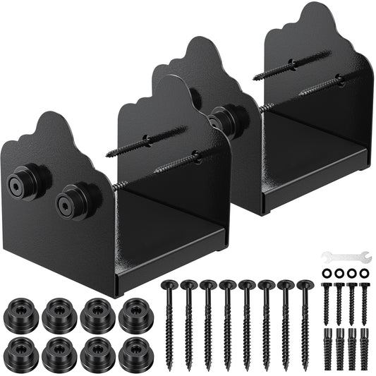 FMhotu 6x6 Post Base, Stainless Steel Adjustable Post Anchor Bracket (Internal 5.5 x 5.5), Adjustable Post Base for Pavilion Deck Porch Handrail Railing Support Decorative Anchor Plate