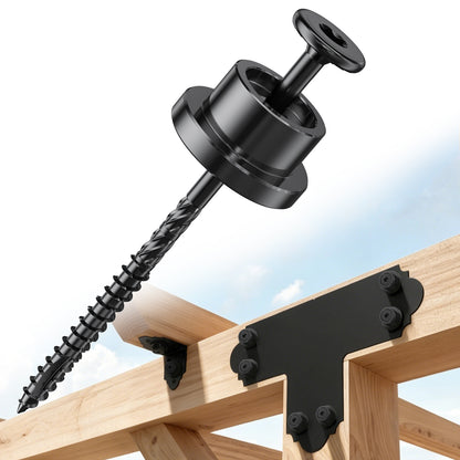 FMhotu Carbon Steel Nut and Screw Assortment, 1" Nuts and #14 x 4.5" Wood Screws, Fastening Tool for Decorating Outdoor Pergolas, Gazebos and Decks