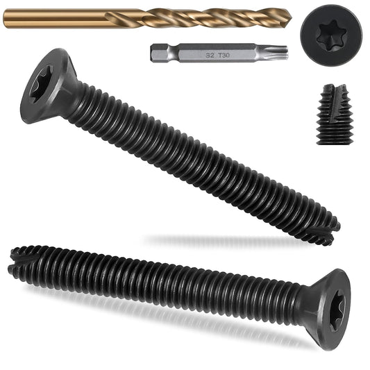 1/4-20 x 2 Flat Head Thread Cutting Self Drilling Deck Screws, Type 7, Star Drive T-30, Steel Floorboard Thread Cutting Screws for Wood & Metal