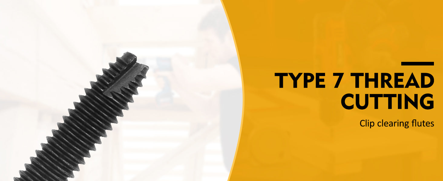 1/4-20 x 2 Flat Head Thread Cutting Self Drilling Deck Screws, Type 7, Star Drive T-30, Steel Floorboard Thread Cutting Screws for Wood & Metal