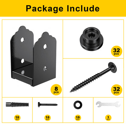 FMhotu 4x4 Post Base, Stainless Steel Adjustable Post Anchor Bracket (Internal 3.5 x 3.5), Adjustable Post Base for Pavilion Deck Porch Handrail Railing Support Decorative Anchor Plate