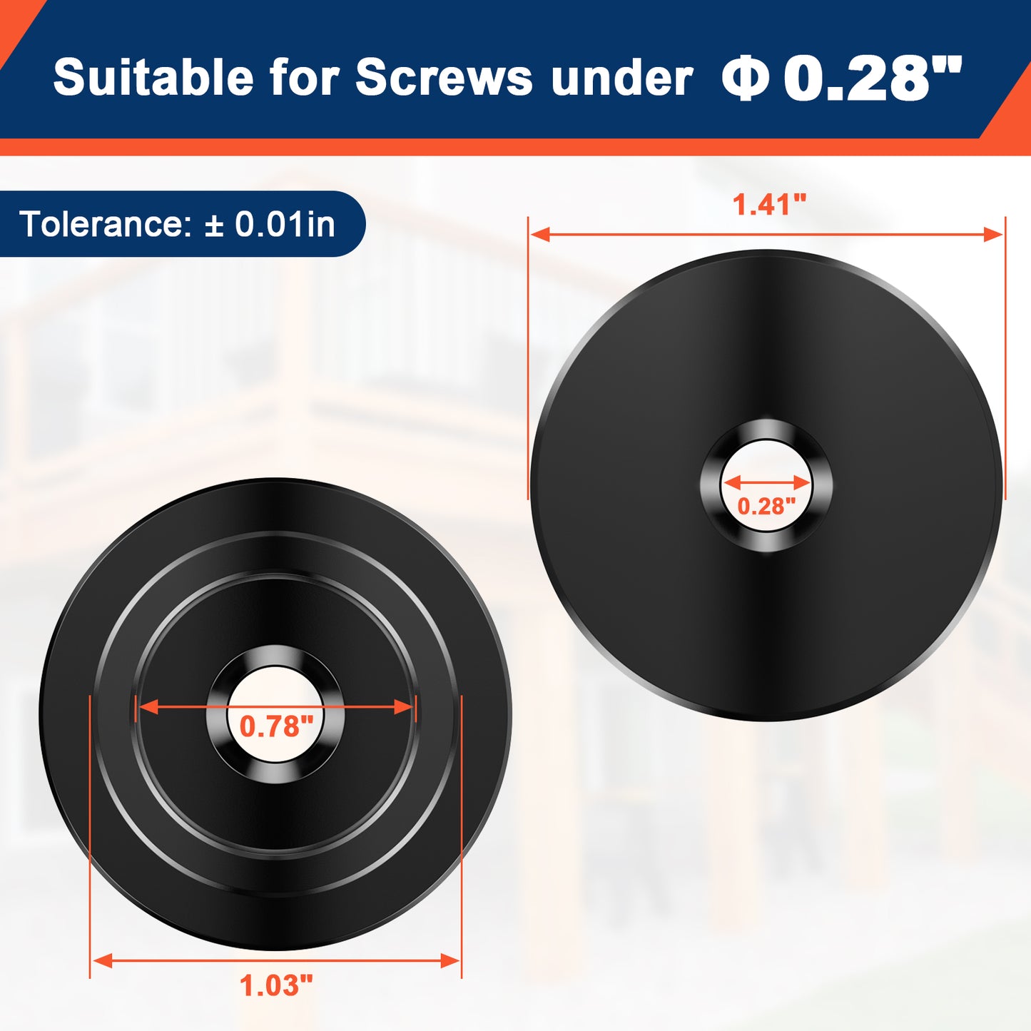 FMhotu Carbon Steel Nut and Screw Assortment, 1" Nuts and #14 x 4.5" Wood Screws, Fastening Tool for Decorating Outdoor Pergolas, Gazebos and Decks