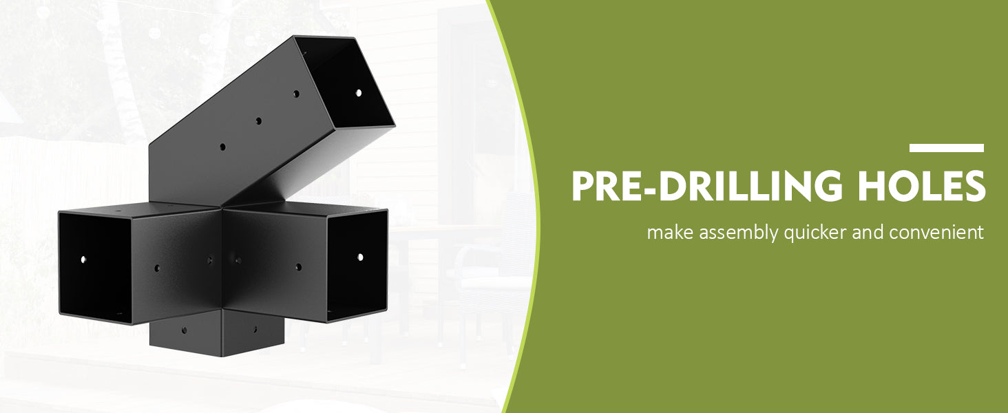 Pergola Kit, 30° Slanted Roof Bracket Set, Roof Wall Mount Extension Bracket Kit,4