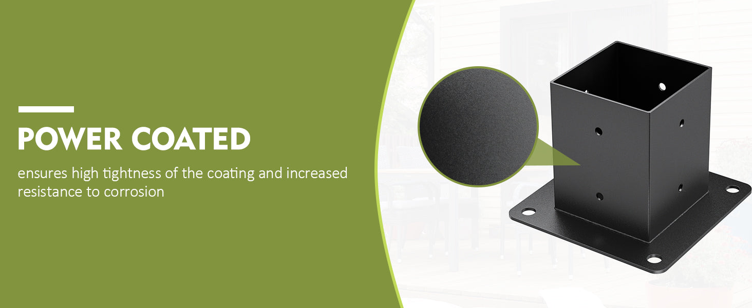 15° 4-Way 3pcs Slanted Roof Pergola Bracket Set, Roof Wall Mount Extension Bracket Kit,4