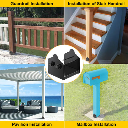 FMhotu 6x6 Post Base, Stainless Steel Adjustable Post Anchor Bracket (Internal 5.5 x 5.5), Adjustable Post Base for Pavilion Deck Porch Handrail Railing Support Decorative Anchor Plate