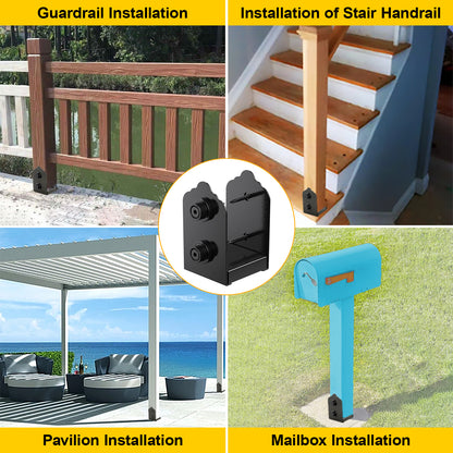 FMhotu 4x4 Post Base, Stainless Steel Adjustable Post Anchor Bracket (Internal 3.5 x 3.5), Adjustable Post Base for Pavilion Deck Porch Handrail Railing Support Decorative Anchor Plate