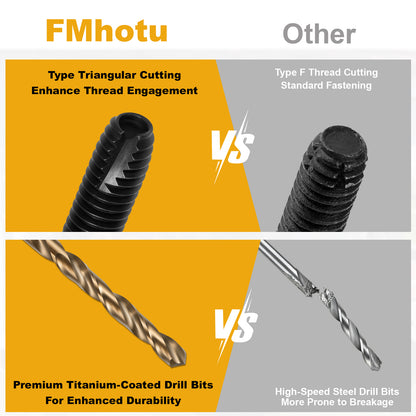 1/4-20 x 2 Flat Head Thread Cutting Self Drilling Deck Screws, Type 7, Star Drive T-30, Steel Floorboard Thread Cutting Screws for Wood & Metal