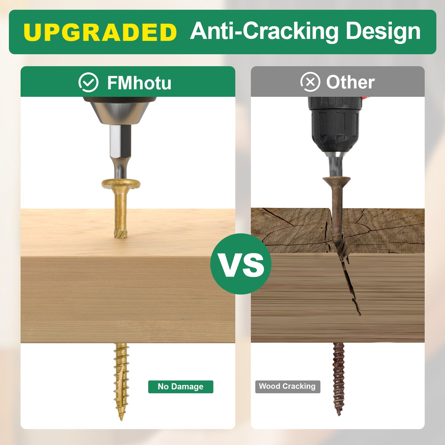 8 Inch Heavy-Duty Outdoor Deck Screws, Star Drive Decking Wood Screws, Rust Resistant Timber Screws for Timber/Log/Landscaping Wood (#14 x 8 Tan)