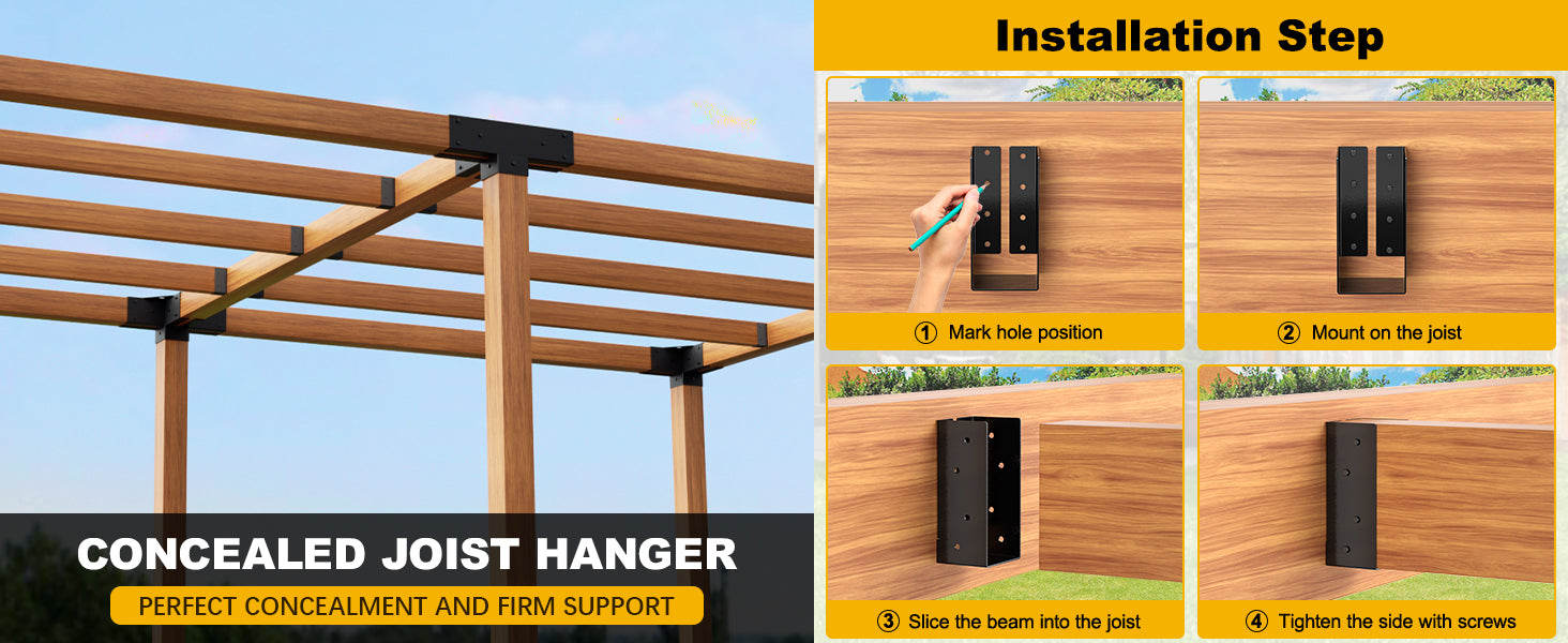 FMhotu Concealed Joist Hanger,4