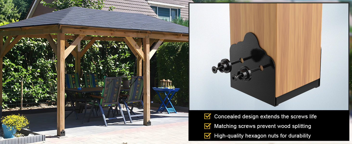 FMhotu 8x8 Post Base, Stainless Steel Adjustable Post Anchor Bracket (Internal 7.8 x 7.5), Adjustable Post Base for Pavilion Deck Porch Handrail Railing Support Decorative Anchor Plate